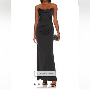 NWT Katie May Taylor Black Strapless Gown